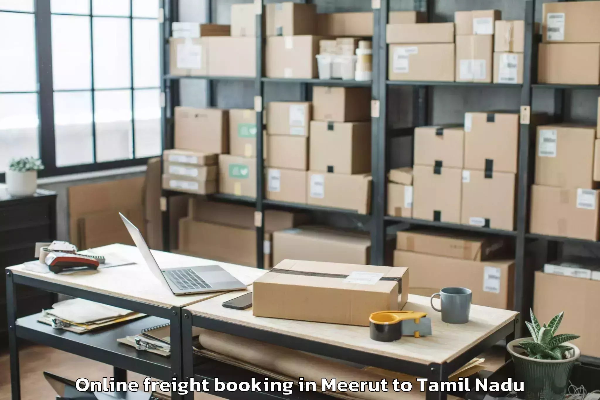 Affordable Meerut to Jalakandapuram Online Freight Booking